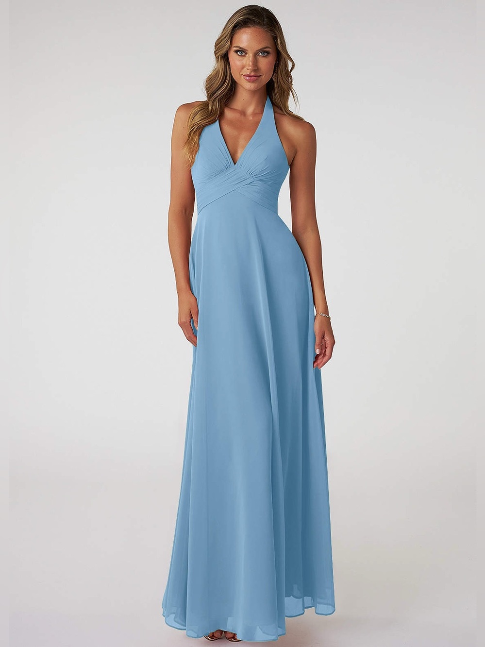 Azazie A2 Powder Blue Tessie Bridesmaid Dress